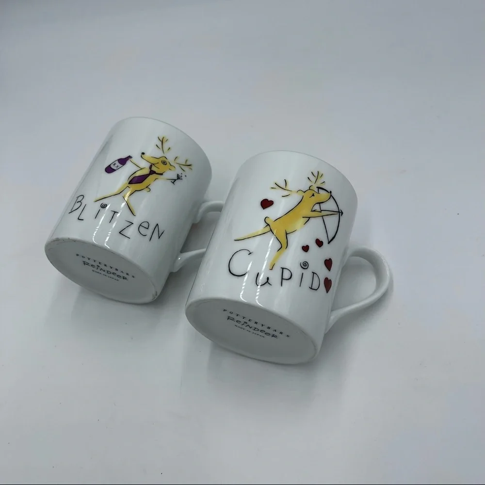 POTTERY BARN RUDOLPH Coffee Cup Reindeer